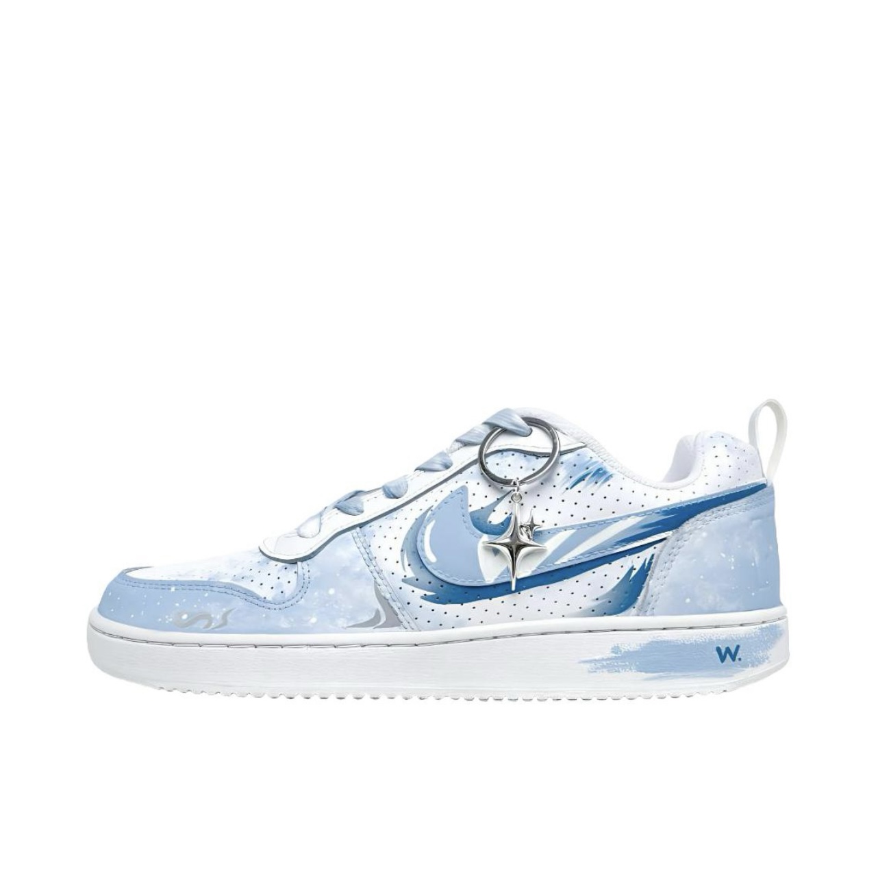 【定制球鞋】Nike Court Borough 星海蓝梦  低帮 板鞋  白蓝