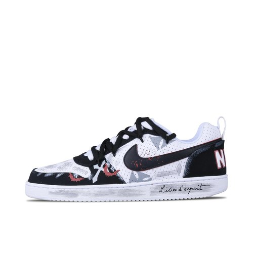 【定制球鞋】 Nike Court Borough 暗夜十字 低帮 板鞋