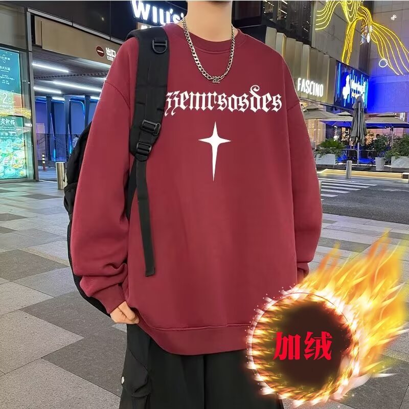 新款潮流印花宽松休闲套头圆领卫衣常规款宽松型青少年春秋YR148，商品下架区商品下架区，星座208-1