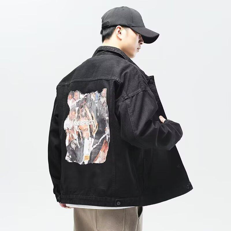 美式牛仔夹克春秋男百搭宽松外套情侣大码上衣ins潮日系Y8033P65,男装夹克,星座208-1