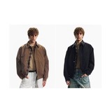 春季美式复古美拉德拼接假两件夹克男宽松格子百搭外套上衣潮，男装夹克，星座208-1