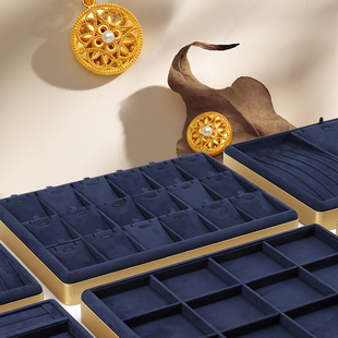 珠宝展示托盘项链吊坠展示盘摆盘展示架首饰收纳饰品陈列道具高档