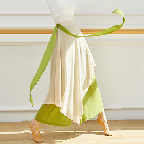 雪纺飘带阔腿裤现代舞练功裤