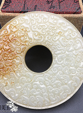 仿白玉如意纹平安扣玉