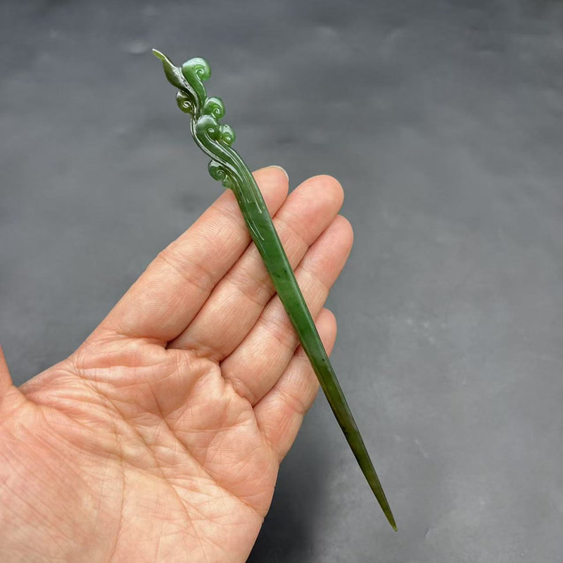 和田玉碧玉如意发簪玉簪步摇配饰
