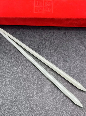 仿白玉发簪发饰白色素杆簪子古风汉服新中式盘发古装拍摄道具新品