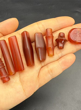 玛瑙竹节桶珠桶珠团寿菱形长条