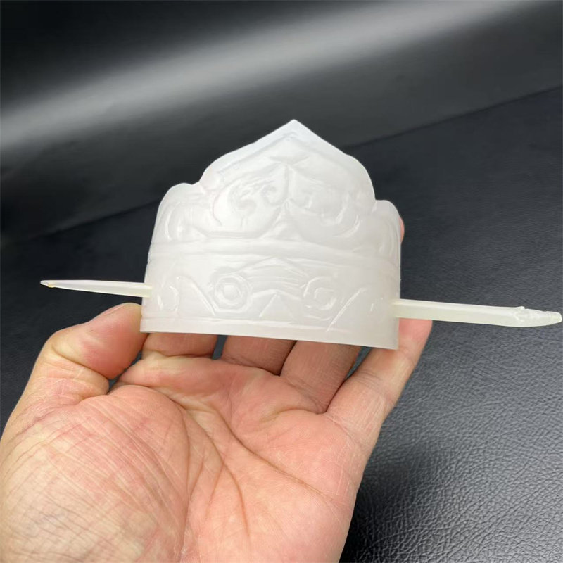 仿白玉兽面发冠发饰影视短剧饰品