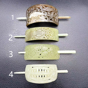 和田玉寿字发冠帽冠糖玉双鱼玉冠头饰古风汉服头饰发饰影视玉簪子