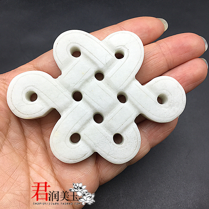 镂空中国结玉佩玉坠仿古玉璧DIY手工吊坠挂件古装裱配饰挂饰道具8