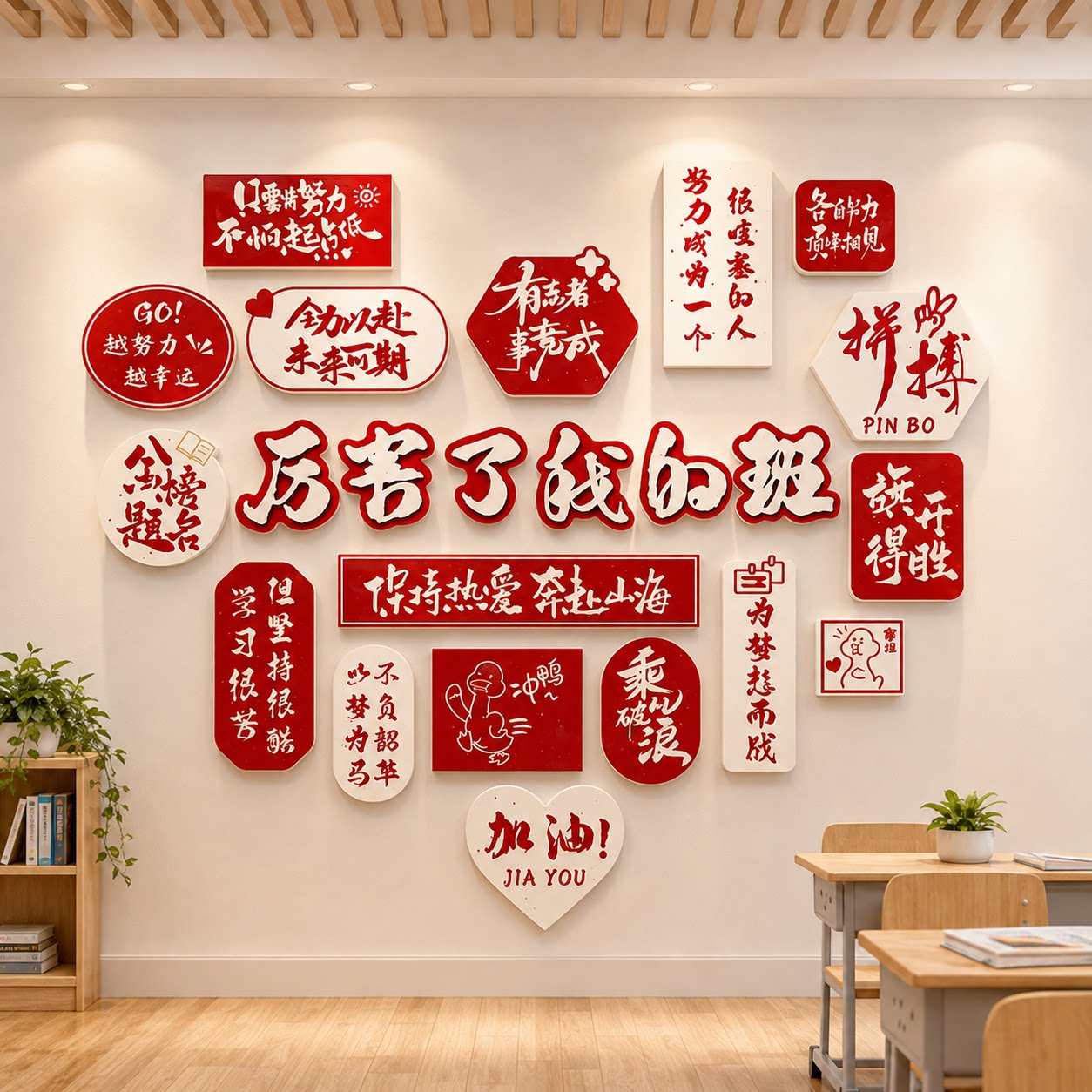 教室布置装饰氛围班级文化墙贴初高三升搬楼仪式迎新开学期黑板报