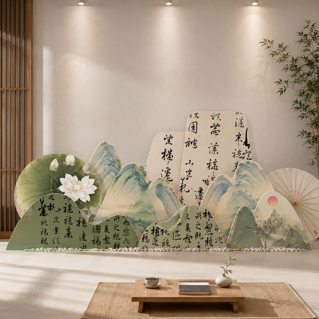幼儿园画展古中国风环创材料阅图读书法角区教室布置装饰场景墙贴