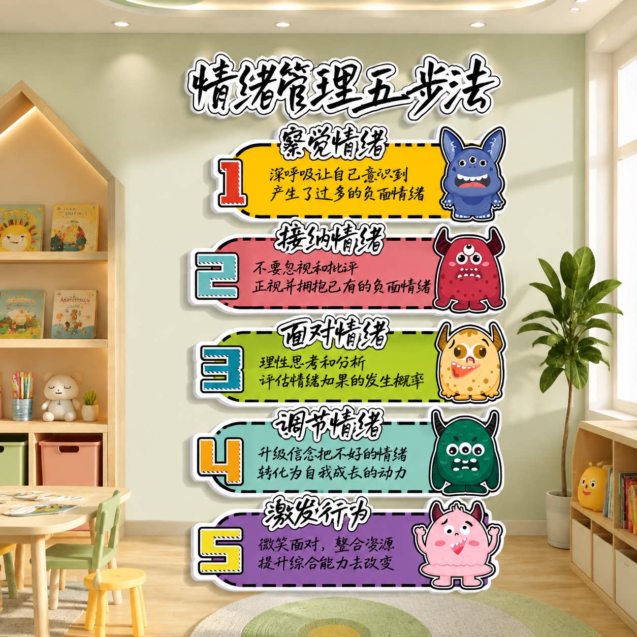 心理咨询室布置挂图海报学校减压健康辅导教室文化背景墙面装饰画