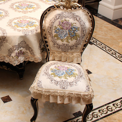 雪尼尔面料餐椅垫高档奢华布桌