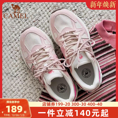 骆驼运动鞋女春夏季新款复古慢跑鞋女款透气回弹减震耐磨休闲鞋