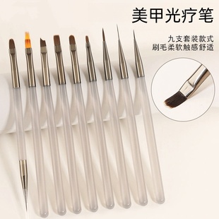 冰灰笔美甲笔刷双头构建笔拉线笔彩绘笔画花笔光疗笔美甲店工具