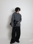 一衬YICHEN秋冬连帽针织衫 cleanfit毛衣慵懒风宽松男生卫衣上衣