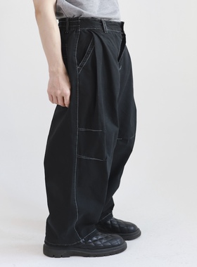 一衬YICHEN 加购享9折 早秋仿牛仔水洗竹节休闲裤宽松直筒长裤