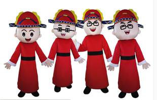 优质可爱造型道具娃娃状元郎卡通玩偶服秀才皇帝皇后格格公仔玩偶