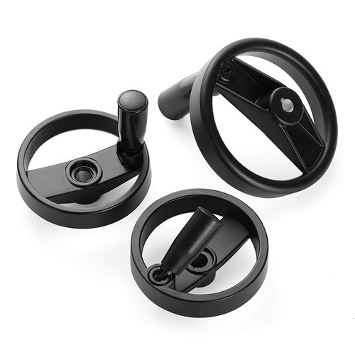 GLS 背波纹手轮铝合金手轮胶木顶丝内波纹手摇轮圆形机床配件手柄