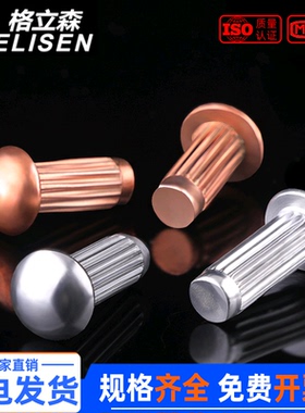 GB827铝标牌铆钉不锈钢滚花铝铆钉铜铭牌商标实心紫铜铆钉M2M3M4