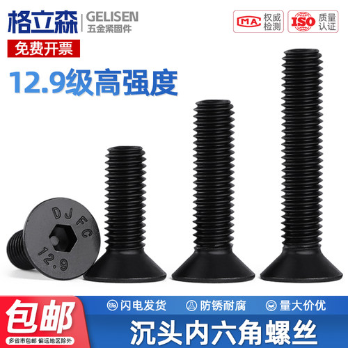 10.9/12.9级高强度沉头内六角