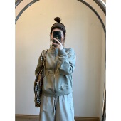 开衫 FENG甜甜_简约立领百搭休闲拉链卫衣女2025早秋新款 长袖 外套