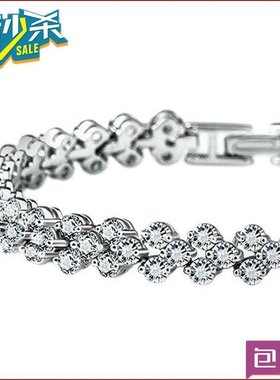 时尚韩版s925纯银水晶手链锆石
