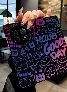 适用于oppofindn5手机壳折叠皮纹翻盖全包潮牌涂鸦个性时尚ins酷炫潮男创意防摔时尚findn5保护套