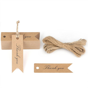 牛皮纸燕尾thank you感谢挂牌烘焙包装吊牌卡片圣诞装饰留言标签