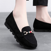 女单鞋 豆豆鞋 2020新款 京睿老北京布鞋 一脚蹬平底妈妈鞋 软方口春夏