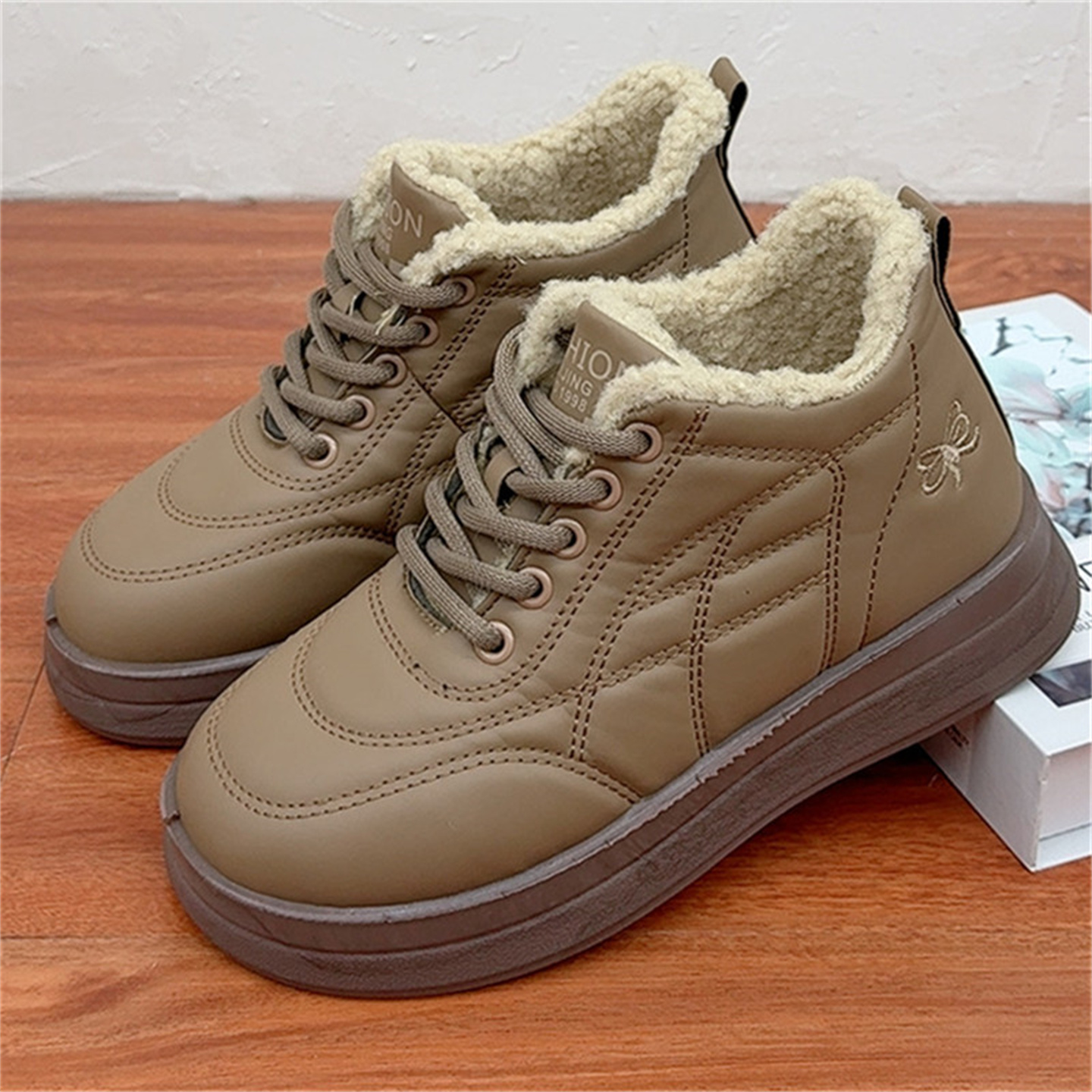 京睿女棉鞋加绒加厚休闲妈妈鞋