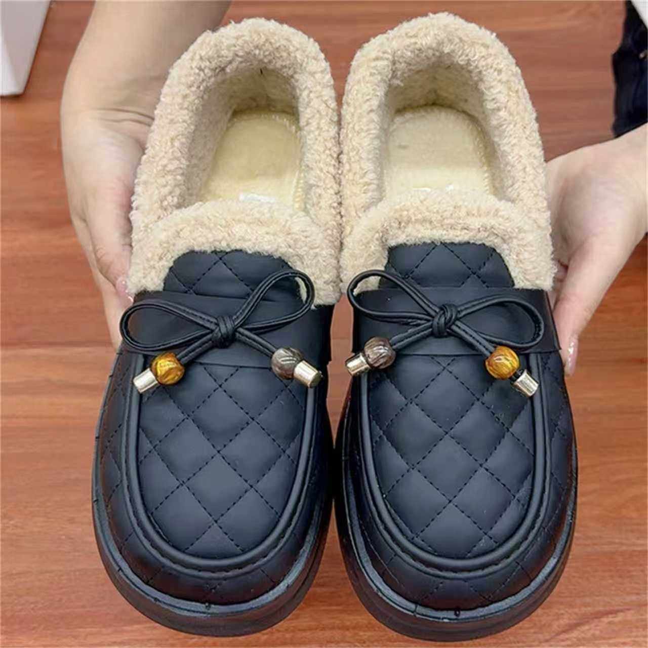 加绒保暖厚底休闲女棉鞋老北京冬季棉鞋防水舒适软底大头女面包鞋,女鞋,棉鞋,淘宝优惠券,粉丝福利购,淘宝优惠卷
