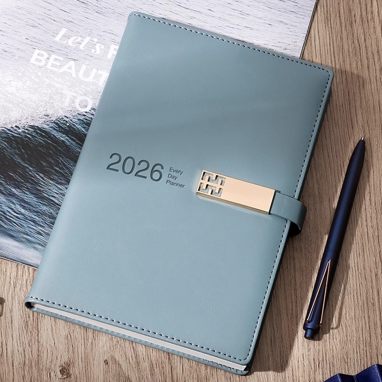 中国风2026年日程本A5复古每日计划表大号商务办公笔记本子A4时间管理效率手册365天日记日历记事本定制logo