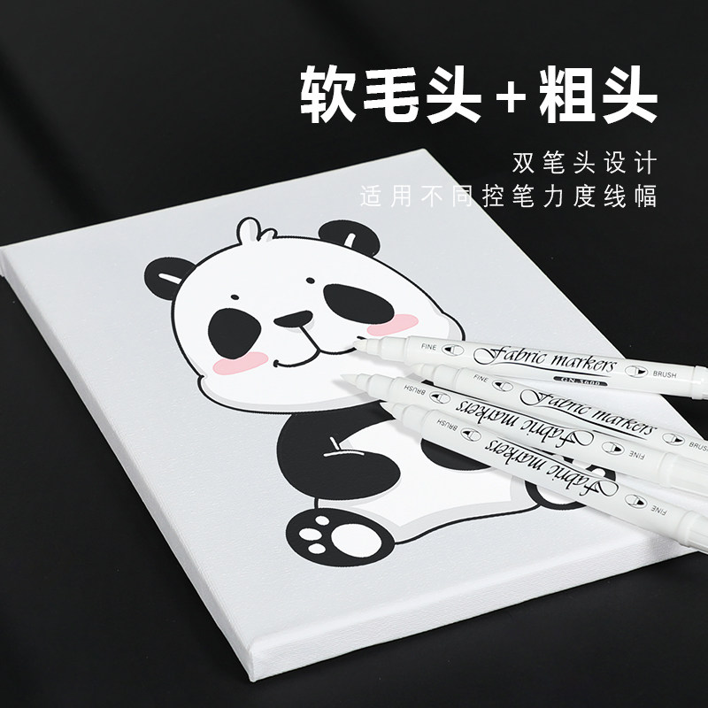 흰색 아크릴 마커 펜 양방향 마커 펜 방수 천으로 칠해진 검은 색 골판지 옷 티셔츠 신발 유리 플라스틱