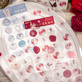 以玫瑰之名滴胶立体烫金贴纸复古花束火漆印章封口贴装 饰素材贴画