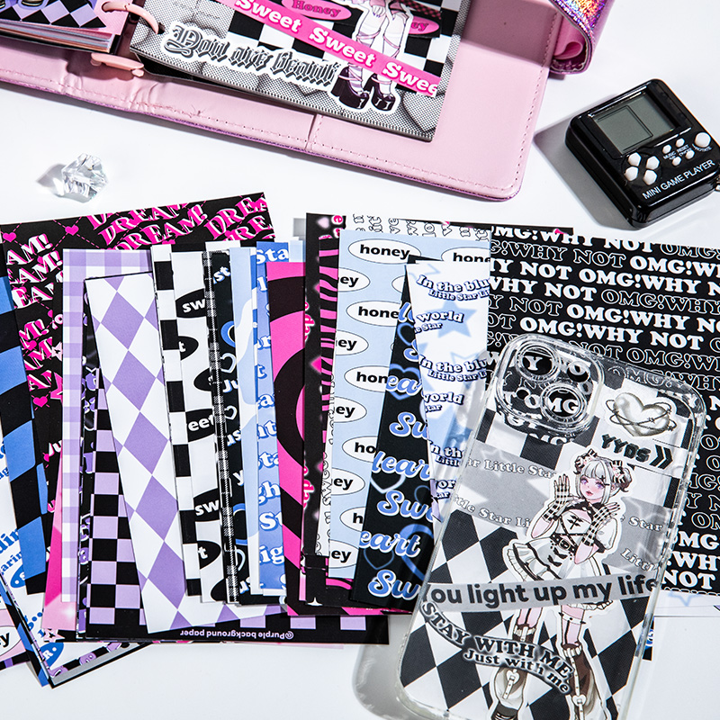 美式甜心电波无粘性素材纸