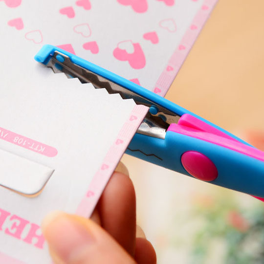 통관 학생 레이스 종이 가위 직선 곡선 웨이브 안전 손 절단 손 계정 사진 앨범 DIY 가위