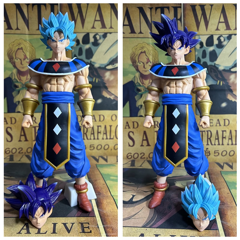 七龙珠 赛亚人 gk 魔改 破坏神 孙悟空 双头雕 站姿 模型盒装手办