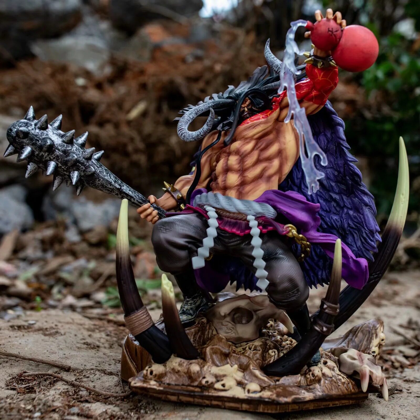 海贼王 百兽团 共鸣 四皇凯多 gk 黑珍珠 凯多 雕像 模型盒装手办