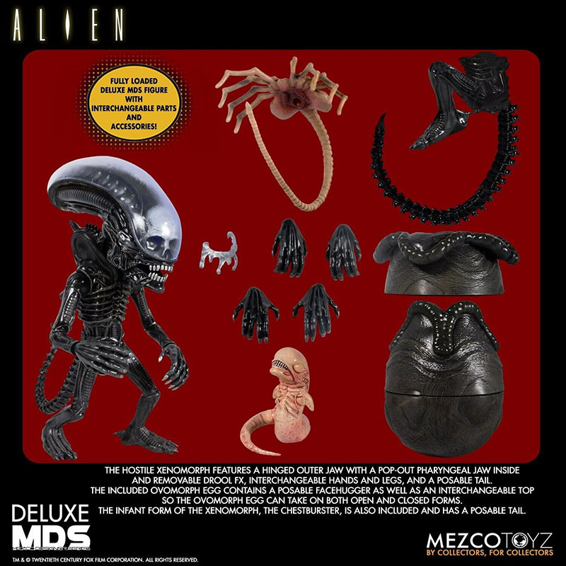 MEZCO蚂蚁MDS设计师Alien 6寸Q版豪华版异形A1手办模型摆件电影