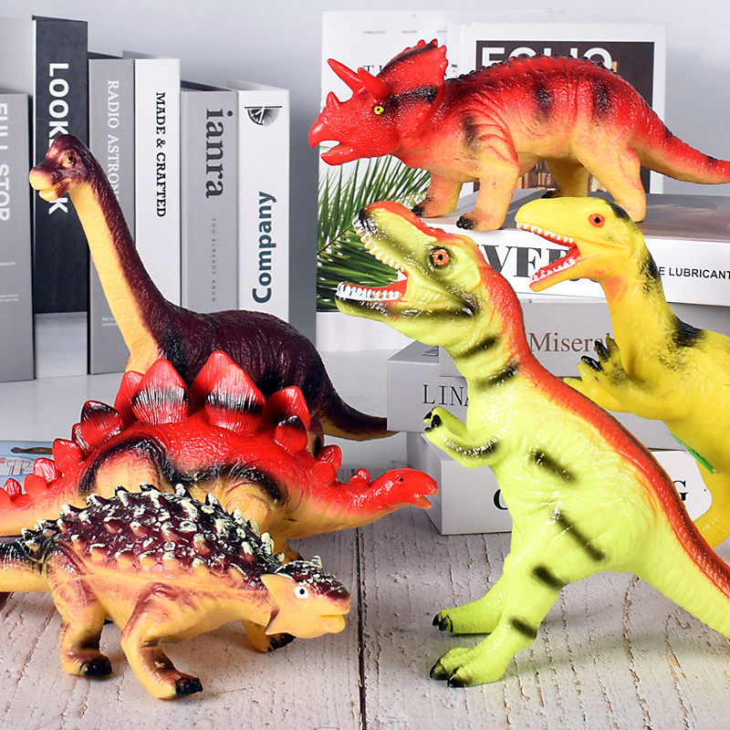仿真软胶超大号霸王龙三角暴龙恐龙玩具动物模型套装塑胶儿童男孩