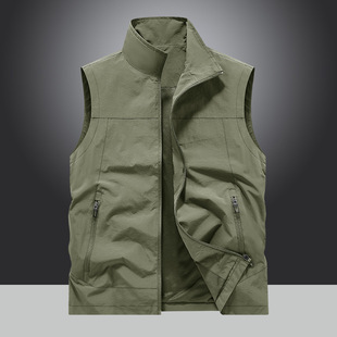 外套男2603 休闲户外多口袋青年工装 新款 春秋夏多口袋马甲男士