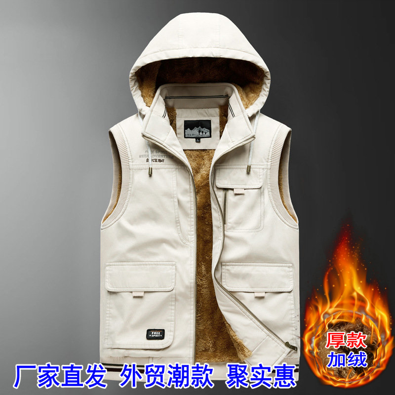 潮牌加绒背心厂家直发品质男装