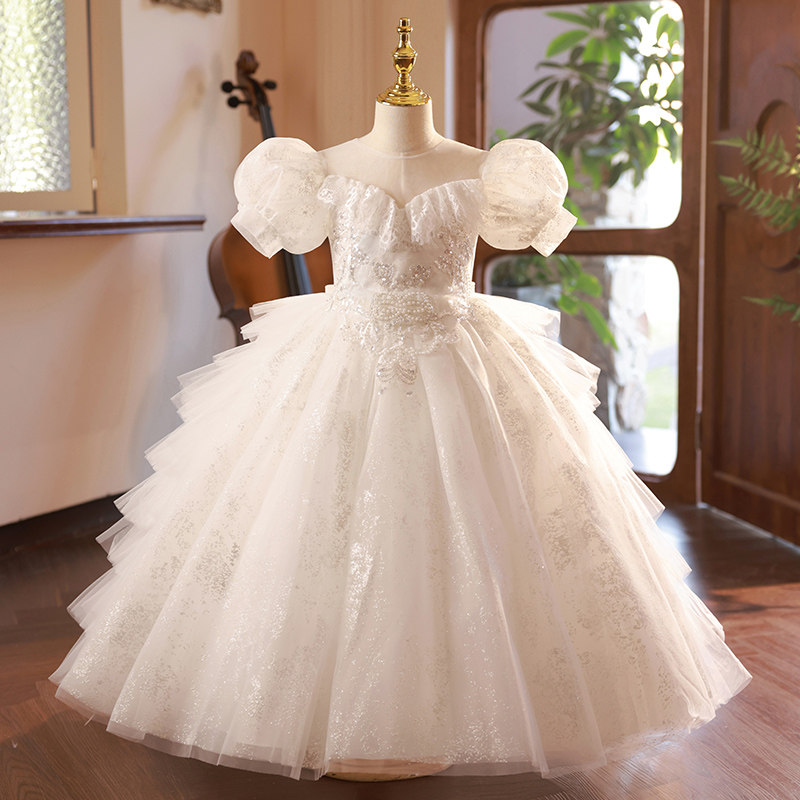 芭蒂熊蓬蓬裙女童重工亮片公主裙