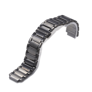 陶瓷表带手表带表链 黑 白20小号15手表配件适用雷达真系列女 男