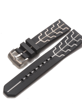 Carty橡胶表带胶带 男 代用豪雅TAG Heuer卡莱拉男士胶表带22mm