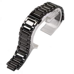 陶瓷表带手表配件表链白黑适用雷达RADO真系列薄款真薄系列凸女男