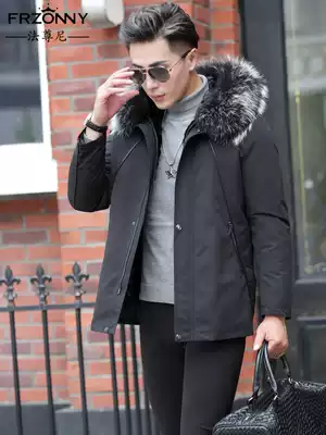 2020 new Parker clothing men's mink hair inner chickon fur collar business leisure fur one medium and long version of coat