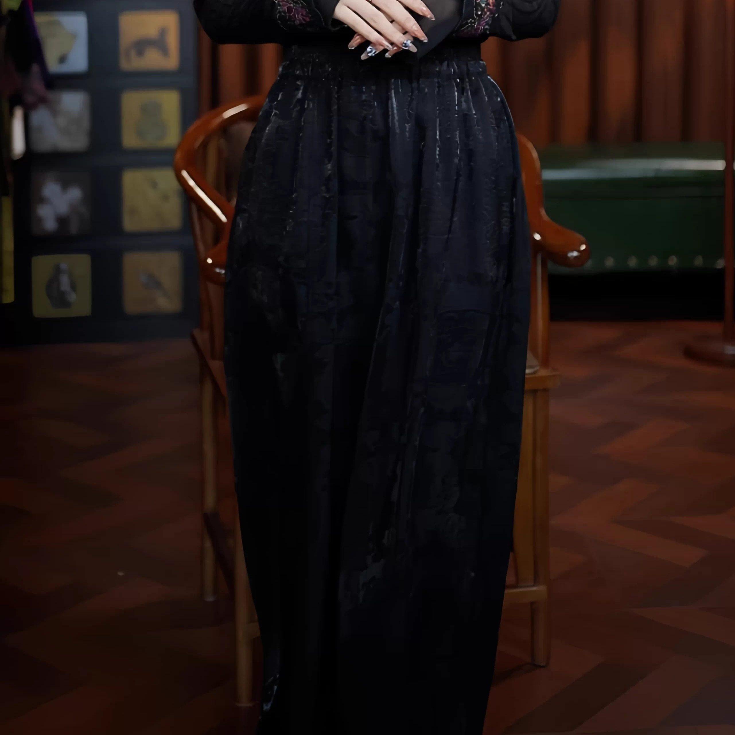 云芝（黑色）老料女装新款长裤阔腿裤花苞裤,女装/女士精品,连衣裙,淘宝优惠券,粉丝福利购,淘宝优惠卷